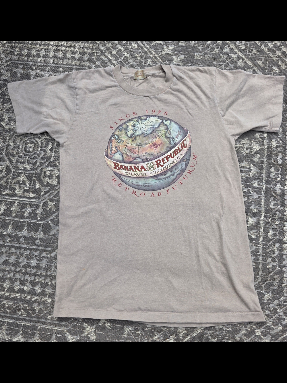 Vintage Banana Republic Retro Ad Futurum Graphic Tee Single Stitch USA Made